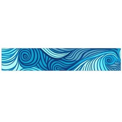 Ocean Waves Sea Abstract Pattern Water Blue Large Premium Plush Fleece Scarf  by Wegoenart