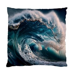 Tsunami Waves Ocean Sea Water Rough Seas Standard Cushion Case (one Side) by Wegoenart