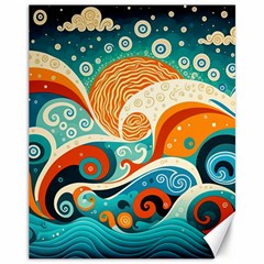 Waves Ocean Sea Abstract Whimsical Abstract Art 4 Canvas 11  X 14  by Wegoenart