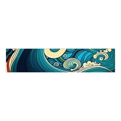 Waves Ocean Sea Abstract Whimsical Abstract Art 3 Velvet Scrunchie by Wegoenart