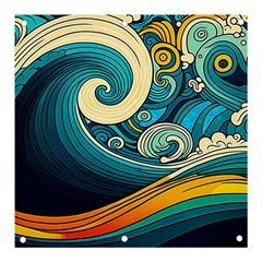 Waves Ocean Sea Abstract Whimsical Abstract Art 3 Banner And Sign 3  X 3 