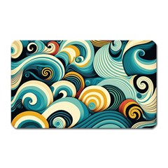 Waves Ocean Sea Abstract Whimsical Abstract Art 6 Magnet (rectangular) by Wegoenart