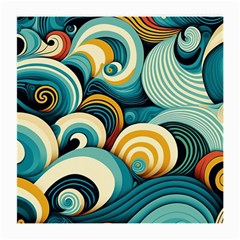 Waves Ocean Sea Abstract Whimsical Abstract Art 6 Medium Glasses Cloth (2 Sides) by Wegoenart