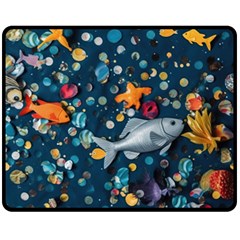 Confetti Ocean Themed Tropical Background Wallpaper 2 Fleece Blanket (medium)