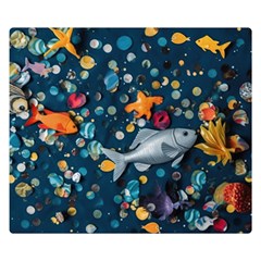 Confetti Ocean Themed Tropical Background Wallpaper 2 Premium Plush Fleece Blanket (small) by Wegoenart