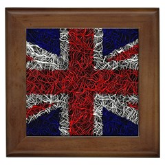 Union Jack Flag Uk Patriotic Framed Tile by Celenk