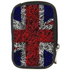 Union Jack Flag Uk Patriotic Compact Camera Leather Case by Celenk