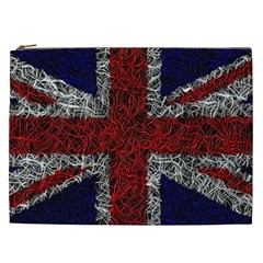 Union Jack Flag Uk Patriotic Cosmetic Bag (xxl) by Celenk