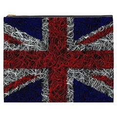 Union Jack Flag Uk Patriotic Cosmetic Bag (xxxl) by Celenk