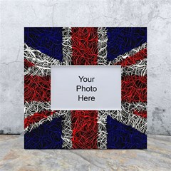 Union Jack Flag Uk Patriotic White Box Photo Frame 4  X 6 