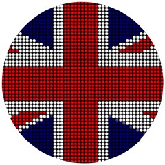 Union Jack Flag British Flag Wooden Puzzle Round by Celenk