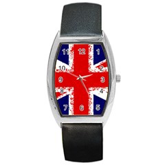 Union Jack London Flag Uk Barrel Style Metal Watch by Celenk