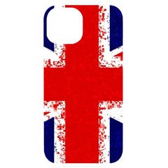 Union Jack London Flag Uk Iphone 14 Black Uv Print Case by Celenk