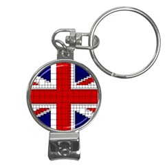 Union Jack Flag Uk Patriotic Nail Clippers Key Chain