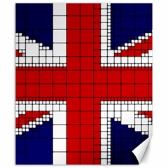 Union Jack Flag Uk Patriotic Canvas 20  x 24 