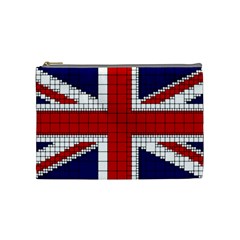 Union Jack Flag Uk Patriotic Cosmetic Bag (Medium)