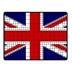 Union Jack Flag Uk Patriotic Two Sides Fleece Blanket (Small)