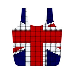 Union Jack Flag Uk Patriotic Full Print Recycle Bag (M)