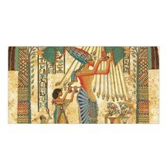 Egyptian Man Sun God Ra Amun Satin Shawl 45  X 80  by Celenk