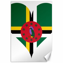 Heart Love Flag Antilles Island Canvas 20  X 30  by Celenk