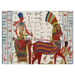 Egyptian Tutunkhamun Pharaoh Design Premium Plush Fleece Blanket (extra Small)