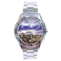 Mountain Snow Landscape Winter Stainless Steel Analogue Watch by Celenk