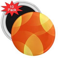 Abstract Orange Yellow Red Color 3  Magnets (10 Pack)  by Celenk