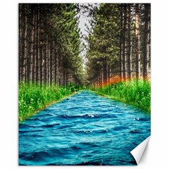 River Forest Landscape Nature Canvas 11  X 14  by Celenk
