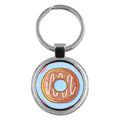 Dessert Food Donut Sweet Decor Chocolate Bread Key Chain (round) by Uceng