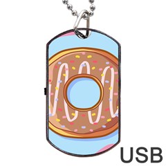 Dessert Food Donut Sweet Decor Chocolate Bread Dog Tag Usb Flash (two Sides)