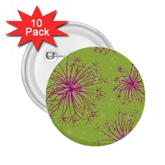 Dandelion Flower Background Nature Flora Drawing 2 25  Buttons (10 Pack)  by Uceng