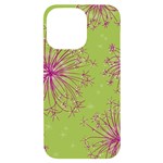 Dandelion Flower Background Nature Flora Drawing iPhone 14 Pro Max Black UV Print Case Front