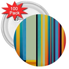 Colorful Rainbow Striped Pattern Stripes Background 3  Buttons (100 pack) 