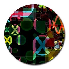 Abstract Color Texture Creative Round Mousepad