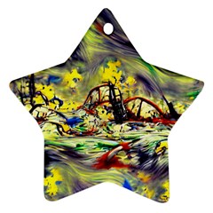 Abstract Arts Psychedelic Art Experimental Star Ornament (two Sides)