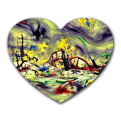 Abstract Arts Psychedelic Art Experimental Heart Mousepad