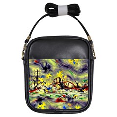 Abstract Arts Psychedelic Art Experimental Girls Sling Bag