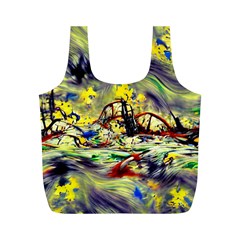 Abstract Arts Psychedelic Art Experimental Full Print Recycle Bag (m)