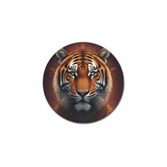 Tiger Animal Feline Predator Portrait Carnivorous Golf Ball Marker