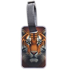 Tiger Animal Feline Predator Portrait Carnivorous Luggage Tag (two Sides) by Uceng