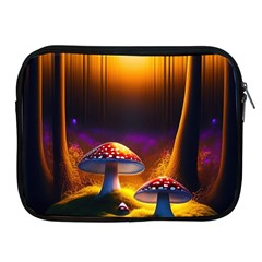 Ai Generated Mushrooms Wallpaper Apple Ipad 2/3/4 Zipper Cases by Uceng