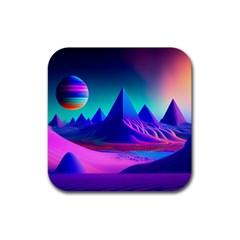 Fantasy Universe Art Wallpaper Artwork Rubber Coaster (square) by Uceng