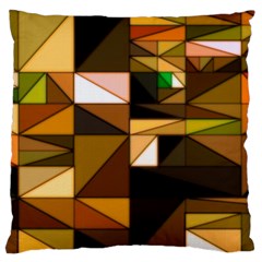 Abstract Experimental Geometric Shape Pattern Large Premium Plush Fleece Cushion Case (two Sides) by Uceng