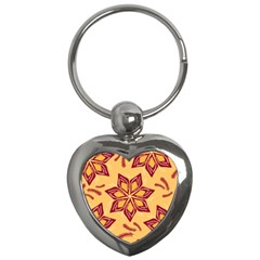 Flower Mandala Template Sketch Drawing Art Key Chain (heart)