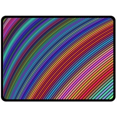 Multicolored Stripe Curve Striped Background Fleece Blanket (large) by Uceng