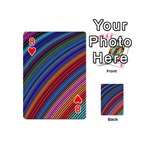 Multicolored Stripe Curve Striped Background Playing Cards 54 Designs (Mini) Front - Heart8