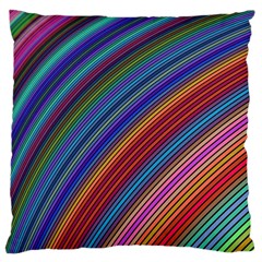 Multicolored Stripe Curve Striped Background Standard Premium Plush Fleece Cushion Case (two Sides) by Uceng