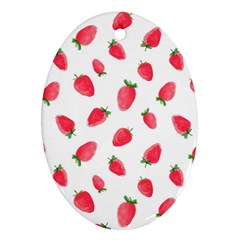 Strawberry Oval Ornament (two Sides) by SychEva