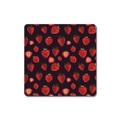 Watercolor Strawberry Square Magnet by SychEva