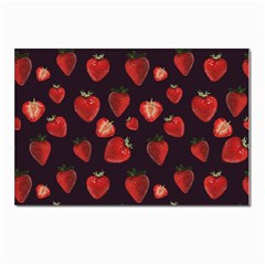 Watercolor Strawberry Postcard 4 x 6  (pkg Of 10) by SychEva